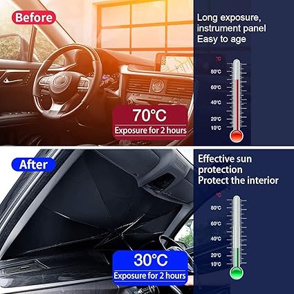 Car Windshield Sun Shade UV Rays and Heat Sun Visor Protector Foldable Reflector Umbrella brella Shield